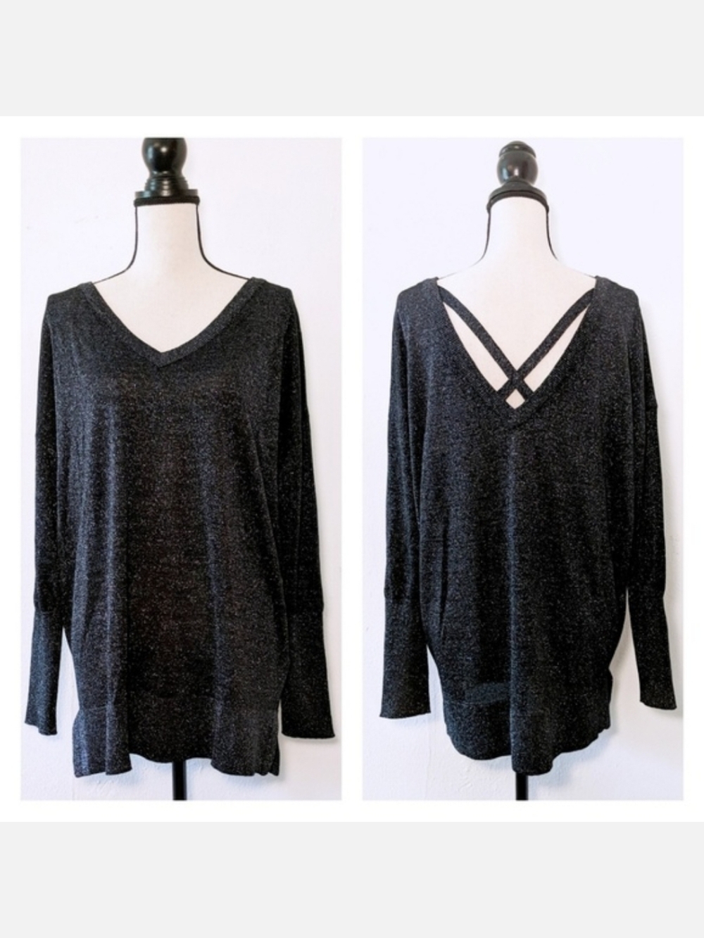 NWT Topshop Black Sparkle Sweater
